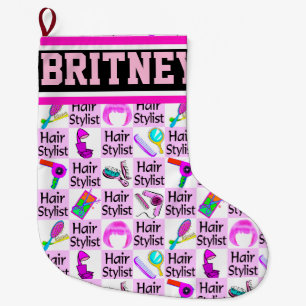 TRENDY UND CHIC PERSONALISIERT HAIR STYLIST STRUMP GROßER WEIHNACHTSSTRUMPF