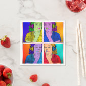 Trendy und farbenfroh serviette (Beispiel)