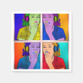 Trendy und farbenfroh serviette (Vorderseite)