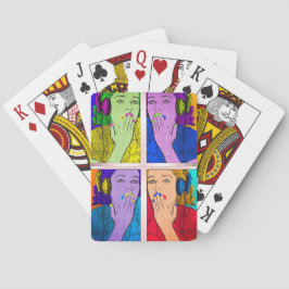 Trendy und farbenfroh spielkarten