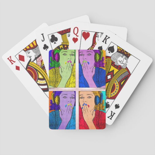 Trendy und farbenfroh spielkarten (Rückseite)