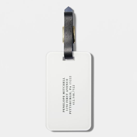 Trendy und Funny Pflanze Lady mit Cactus Gepäckanhänger (Rückseite vertikal)