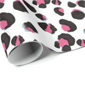 Trendy und glam rosa Leoparden Druck Dschungel Geschenkpapier (Rolleneckpunkt)