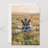 Trendy und moderne Foto-Script-Abschlussfeier Einladung (Vorderseite)