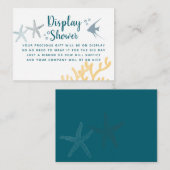 Trendy under Sea Baby Shower Dusche Begleitkarte (Vorne/Hinten)