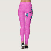 Trendy Unicorn Fantasy On Pink Grunge Leggings (Rückseite)