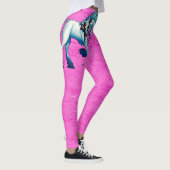 Trendy Unicorn Fantasy On Pink Grunge Leggings (Rechts)