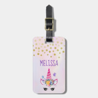 Trendy Unicorn mit Blume Butterflies & Confetti
