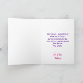 Trendy Unicorn mit Blume Butterflies & Confetti Karte (Innenseite)