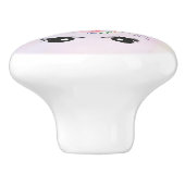 Trendy Unicorn mit Blume Butterflies & Confetti Keramikknauf (Seitenansicht)