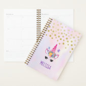 Trendy Unicorn mit Blume Butterflies & Confetti Planer (Anzeige)