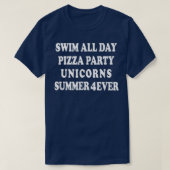 Trendy Unicorn Pizza Party List1811 T-Shirt (Design vorne)