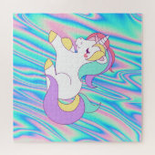 Trendy Unicorn Rainbow Holographic Puzzle (Horizontal)