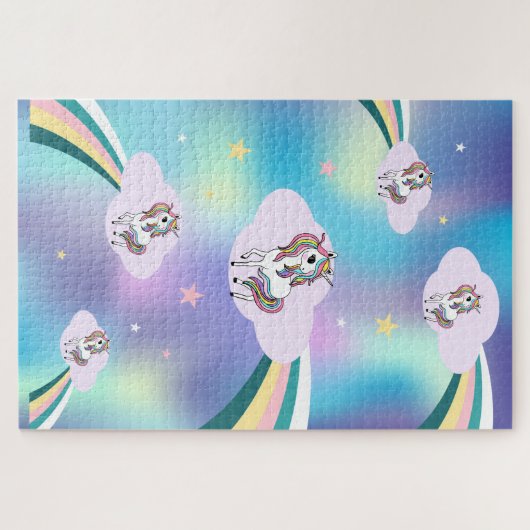Trendy Unicorns Rainbow Puzzle (Horizontal)
