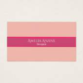 Trendy Unique Girly Pink Script Business Card (Vorderseite)
