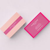 Trendy Unique Girly Pink Script Business Card