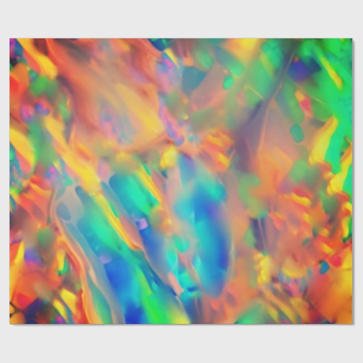 Trendy Unique Imitats holografische Opal Geschenkpapier (Flach)