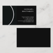 Trendy Unique Modernes Schwarz-weiß Visitenkarte (Vorne/Hinten)