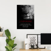 Trendy Unique Motivierend Leadership Lion Poster (Heimbüro)
