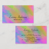 Trendy Unique Neon Pink Blue Visitenkarte (Vorne/Hinten)