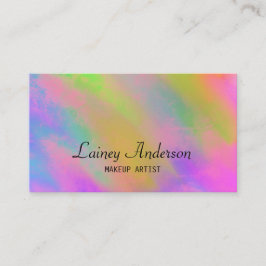 Trendy Unique Neon Pink Blue Visitenkarte