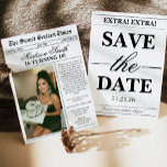 Trendy Unique Newspaper Photo Sweet 16 Einladung<br><div class="desc">Celebrate this milestone in a fun and unforgettable way with a Unique Newspaper Photo Sweet 16 Invitation. Designed to look like a vintage newspaper, this creative invitation features bold headlines, playful “breaking news” sections, and a spotlight photo of the birthday girl. The layout makes her the star of her very...</div>