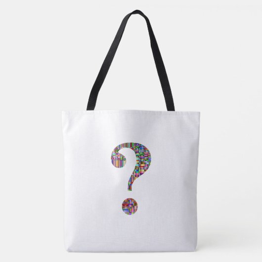 Trendy Unique Question Mark Tasche (Vorderseite)