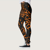 Trendy Unique Tiger Orange Animal Print Muster Leggings (Links)