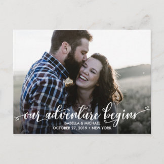 TRENDY UNSERE ABENTEUER FOTO WEDD SPEICHERN DAS DA ANKÜNDIGUNGSPOSTKARTE