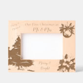 Trendy Unsere ersten Weihnachten als Mr. & Mrs. Geätzte Rahmen (Vorderseite)