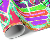 Trendy urban graffiti Party Geschenkpapier (Rolleneckpunkt)