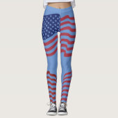 Trendy USA Abstrakt Leggings (Vorderseite)