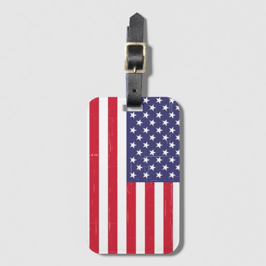 Trendy USA Flag Gepäckanhänger (Vorderseite Vertikal)