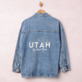 Trendy Utah Beehive Staat Jeansjacke (Hangar)