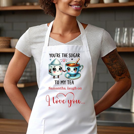 Trendy Valentine Funny Food Apron Personalized Schürze