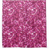 Trendy Valentine Hot Pink Disco Style Square Duschvorhang (Vorderseite)