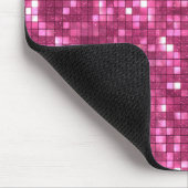 Trendy Valentine Hot Pink Disco Style Square Mousepad (Ecke)