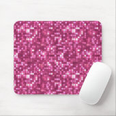 Trendy Valentine Hot Pink Disco Style Square Mousepad (Mit Mouse)