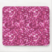 Trendy Valentine Hot Pink Disco Style Square Mousepad (Vorne)