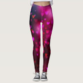 Trendy Valentine's Day Bokeh Herz Leggings (Vorderseite)