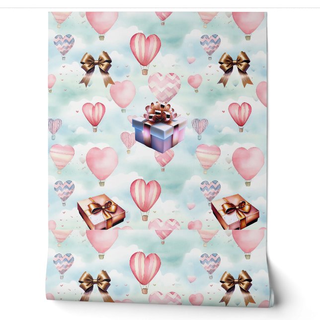 Trendy Valentine's Day Wallpaper - Herzdesign Tapete (Abrollen)