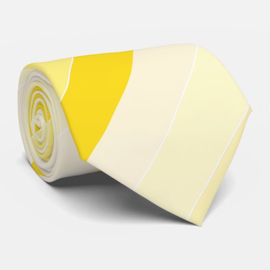 Trendy Vanilla Yellow White Krawatte (Gerollt)