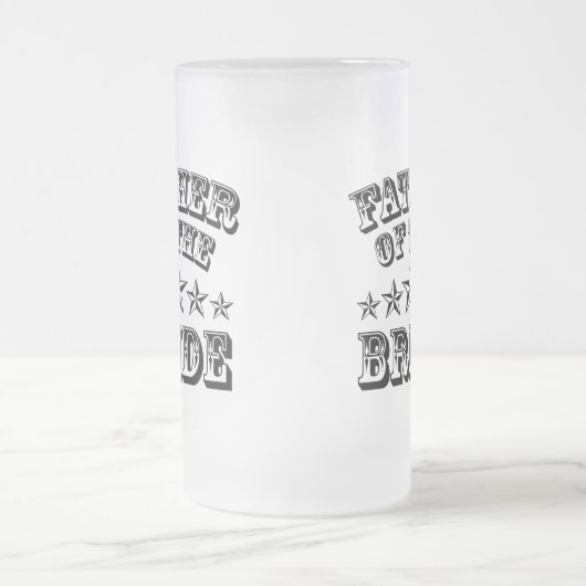 Trendy Vater der Braut Mattierte Bier-Tasse Mattglas Bierglas (Mittel)