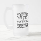 Trendy Vater der Braut Mattierte Bier-Tasse Mattglas Bierglas (Links)
