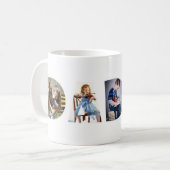 Trendy VATER Transparent Bester Vater seit 3 Fotos Kaffeetasse (Vorderseite Links)