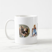Trendy VATER Transparent Bester Vater seit 3 Fotos Kaffeetasse (Links)