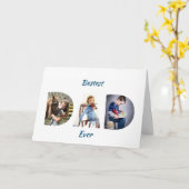 Trendy VATER Transparent Bester Vater seit 3 Fotos Karte (Gelbe Blume)