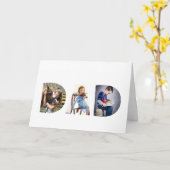 Trendy VATER Transparente Briefe 3 Fotos Geburtsta Karte (Gelbe Blume)