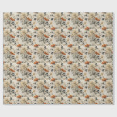 Trendy verbrannte orange Terracotta Elfenbein winz Geschenkpapier (Flach)