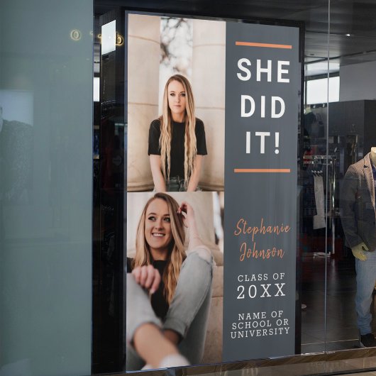 Trendy Vertical Foto Collage Abschluss Banner